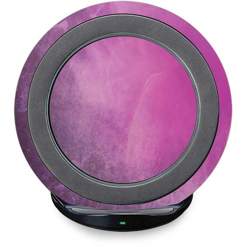 Purple Space Marble Fast Charge Wireless Charging Stand Skin
